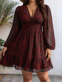 Plus Size 2025 Spring/Summer Sheer Jaguar Print Double-Layer Long Sleeve Top — lightweight, stylish, and perfect for layering with a chic wild vibe! 🇮🇹 Italy